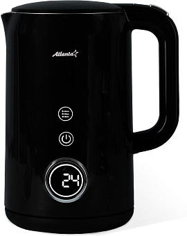 ATLANTA ATH-2538 black (1,7л. металл/пластик) Чайник электрический