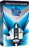 TOP HOUSE Таблетки от накипи для чайников, кофеварок и кофемашин, 8 шт. х 25 г (392753) TOP HOUSE Таблетки от накипи для чайников, кофеварок и кофемаш