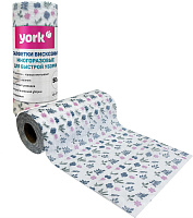 YORK 50шт. (25х30 см) вискозные универсальные Узор в рулоне 20500 Швабра