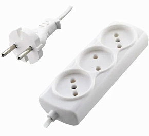 РАДИСТ (2724) б/з 1,5м, 3 розетки, белый Удлинитель