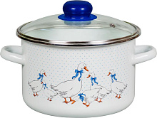 СТАЛЬЭМАЛЬ 1RD201S Гуси эмал цил 4,0л Кастрюля СТАЛЬЭМАЛЬ 1RD201S Гуси эмал цил 4,0л