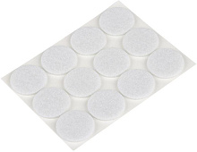 РЫЖИЙ КОТ Накладки-протекторы для мебели самоклеящиеся 12шт 28мм, белый (105205) Накладки-протекторы