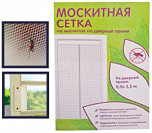 INBLOOM Москитная сетка для дверей на магнитах, полиэстер, 0,9х2,1м   165-001 Защита от насекомых