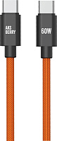 AKSBERRY (6900333090010) X163 Nylon silk Type-C - Type-C, оранжевый