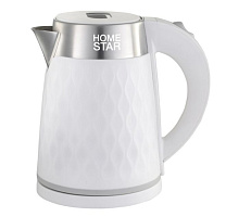 HOMESTAR HS-1021 white (1,7 л. металл/пластик) Чайник электрический