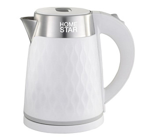 HOMESTAR HS-1021 white (1,7 л. металл/пластик) Чайник электрический