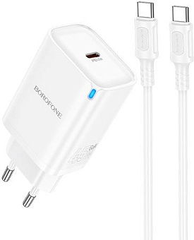 BOROFONE (6941991117541) BA86Aaa 1Type-C 3.0A PD 45W , White СЗУ