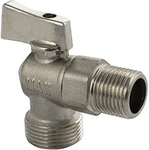 МАК 098 универсальный угловой под ключ 1/2"х3/4" Кран шаровый