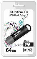 EXPLOYD 64GB 570 черный USB флэш-накопитель