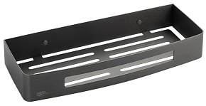 GFMARK 78362 Полочка 22 см одинарная прямоугольная, литая, ГРАФИТ, из нержавеющей стали марки SUS 304 полочка