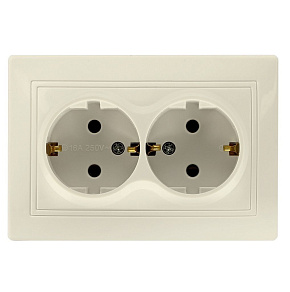 SMARTBUY (SBE-01i-16-S2-Z-c) Венера, 2-местная, бежевый Розетка