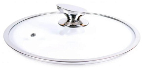 TIMA Крышка стекл. с метал/обод + овальная ручка НЖС 22 см низ. 5522 Крышка TIMA Крышка стекл. с метал/обод + овальная ручка НЖС 22 см низ. 5522