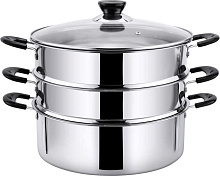 POMIDORO POMI D'ORO P630100 Vapore Мантоварка-пароварка, 24см. мантоварка POMIDORO POMI D'ORO P630100 Vapore Мантоварка-пароварка, 24см.