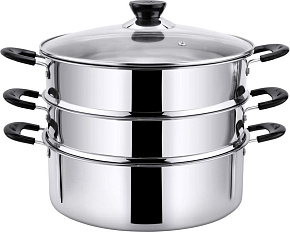 POMIDORO POMI D'ORO P630100 Vapore Мантоварка-пароварка, 24см. мантоварка POMIDORO POMI D'ORO P630100 Vapore Мантоварка-пароварка, 24см.