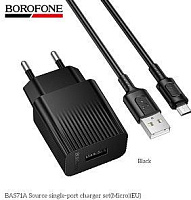 BOROFONE (6941991122590) BAS71Am 1USB 2.1A для micro USB Black СЗУ BOROFONE (6941991122590) BAS71Am 1USB 2.1A для micro USB Black