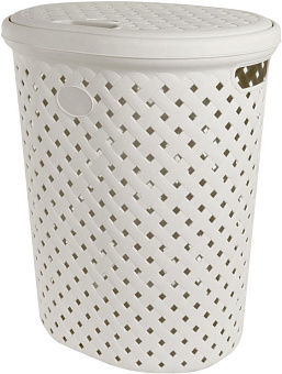 PLAST TEAM PT408711048 Rattan 42л 415х330х510мм молочный туман Корзина для белья