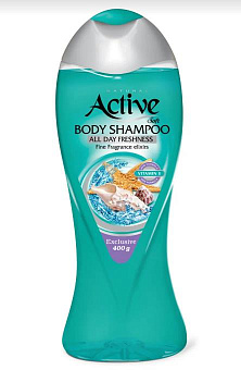 ACTIVE Гель для душа с витамином B5 "Морской" NATURAL, 400 мл. Blue (512302001) Гель для душа ACTIVE Гель для душа с витамином B5 "Морской" NATURAL, 4