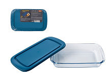 MALLONY BELLISSIMO 1,6 л, с пласт крышкой, из боросиликатного стекла (103628) Форма для выпечки MALLONY Форма для запекания BELLISSIMO 1,6 л, с пласт 