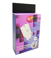 AKSBERRY (6900203220011) T38 2 USB 2.4A + Lightning, белый АККУМУЛЯТОРЫ И ЗАРЯДНЫЕ УСТРОЙСТВА