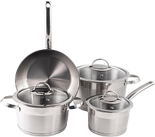 SIROCCO Набор кухонной посуды BENEVENTO 4пр (ковш 1.6л+кастрюли 3.2л+5.3л+сковорода 24см) SCB001