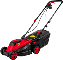 P.I.T. Газонокосилка электрич. PLM 32-C (1200Вт, 3600об/мин, Ø320мм, выс. 20/35/50мм, травосб. 30л)