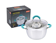 MALLONY Кастрюля BRAVO, объем 2,1 л, из нерж стали с крышкой (005428) Кастрюля MALLONY Кастрюля BRAVO, объем 2,1 л, из нерж стали с крышкой (005428)