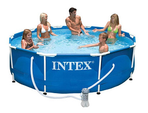 INTEX Бассейн каркасный 305х76см.+ фильтр-насос .(в коробке) Арт.28202NP Бассейн каркасный