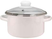 ЭМАЛЬ 33-Б1614С бисквит цил 4,0л стекл/кр мет/об Кастрюля ЭМАЛЬ 33-Б1614С бисквит цил 4,0л стекл/кр мет/об