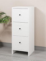 МЕБЕЛЬ-КОМПЛЕКС КВАДРО Комод 3Я-300 Белый/МК (1 кор.) Комод
