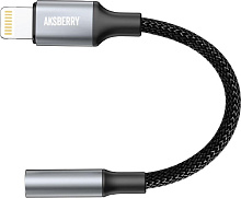 AKSBERRY (6900318460012) J2 Lighting Jack 3.5мм, чёрный Кабель AKSBERRY (6900318460012) J2 Lighting Jack 3.5мм, чёрный