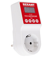 REXANT (10-6040) РЕЛЕ НАПРЯЖЕНИЯ ВИЛКА-РОЗЕТКА C ДИСПЛЕЕМ, 16А Реле напряжения