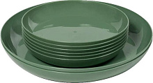 VIOLET Набор тарелок 8 шт.(d255мм 2 шт + d185мм 6шт) (темно-зелёный) 410845