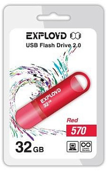 EXPLOYD 32GB-570-красный USB флэш-накопитель
