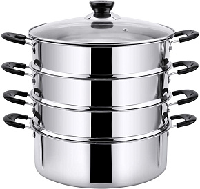 POMIDORO POMI D'ORO P630102 Vapore Мантоварка-пароварка, 26см мантоварка