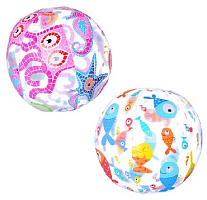 INTEX Мяч пляжный 51 см. Морские друзья Новый дизайн. Арт. 59040NP Мяч пляжный