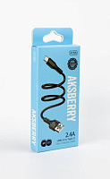 AKSBERRY (6972969383231) X155 для Type-C 1м 24A (черный) Кабель AKSBERRY (6972969383231) X155 для Type-C 1м 24A (черный)