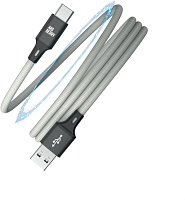 AKSBERRY (6900307900017) X164 Magnetic USB-A - Type C, серый Кабель