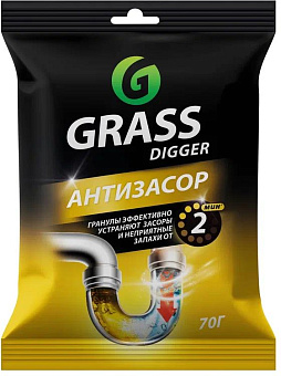 GRASS 125887 Digger grannules для прочистки труб (саше 70гр) Чистящее средство GRASS 125887 Digger grannules для прочистки труб (саше 70гр)