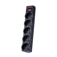 PERFEO (PF_A4714) "POWERX" - 5 роз - 1,8м - черный Сетевой фильтр