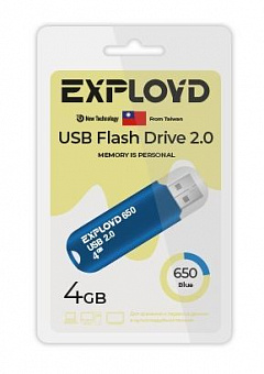 EXPLOYD EX-4GB-650-Blue USB флэш-накопитель