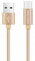 More choice K11m Дата-кабель USB 2.0A для micro USB- 1м Gold Кабель