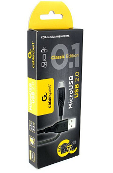 GEMBIRD/Cablexpert (17910) CCB-mUSB2-AMBMO1-CLASSIC 0.1 - 1,0 м - черный Кабель