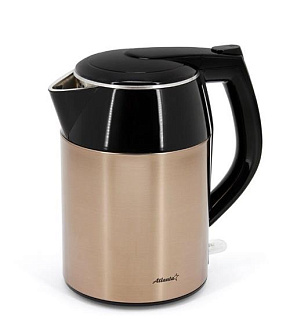 ATLANTA ATH-2446 (1,8л. металл/пластик) черный\бронзовый Чайник
