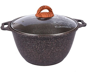 KUKMARA кго22а а/пр литая 2,0л стекл/кр Granit ultra original Кастрюля KUKMARA кго22а а/пр литая 2,0л стекл/кр Granit ultra original