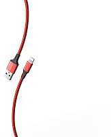 SMARTBUY (iK-512-S14rb) S14 Lightning красный/черн., 3 А, 1 м Кабель