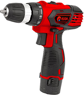 EDON AD-12CA черный/красный 22506 12В, 2аккум Дрель-шуруповёрт