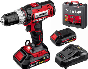 ЗУБР ДШЛ-145-22 14.4В, 2аккум., кейс Дрель аккумуляторная