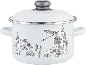 APPETITE 1RD181M FLORA-2 эмал цил 3,0л Кастрюля APPETITE 1RD181M FLORA-2 эмал цил 3,0л