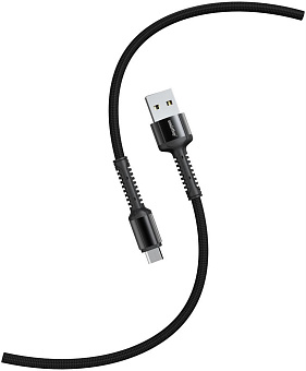 SMARTBUY (iK-12-S26b) S26 MicroUSB черный.,3 А,QC,нейл.,1м Кабель