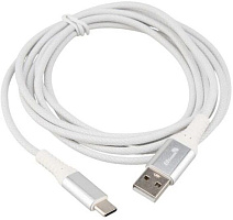 ELTRONIC USB кабель для USB Type-C 2.0м ( 1-35) 3A/60W TPE оплетка (белый) в пакете